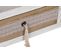 Table Basse En Bois De Sapin/coton Coloris Blanc/naturel - L. 110 X P. 60 X H. 50 Cm