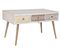 Table Basse En Bois De Sapin/coton Coloris Blanc/naturel - L. 110 X P. 60 X H. 50 Cm