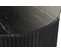 Table Basse Ronde En Marbre Noir Et Métal Noir - Diamètre 61 X Hauteur 41 Cm