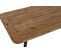 Table Basse Rectangulaire En Bois Recyclé/pin Coloris Marron Clair/noir - L. 135 X P. 70 X H. 41 Cm