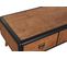 Table Basse En Bois De Sapin/métal Coloris Marron Foncé/noir - L. 97 X P. 56 X H. 45 Cm