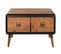 Table Basse En Bois De Sapin/métal Coloris Marron Foncé/noir - L. 97 X P. 56 X H. 45 Cm