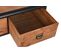 Table Basse En Bois De Sapin/métal Coloris Marron Foncé/noir - L. 97 X P. 56 X H. 45 Cm