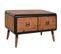 Table Basse En Bois De Sapin/métal Coloris Marron Foncé/noir - L. 97 X P. 56 X H. 45 Cm