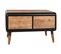 Table Basse En Bois De Sapin/métal Coloris Marron Foncé/noir - L. 97 X P. 56 X H. 45 Cm