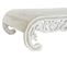 Table D'appoint En Bois De Manguier Sculpté Coloris Blanc - L. 121 X P. 83.8 X H. 35.5 Cm