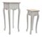 Set De 2 Tables D'appoints En Bois De Sapin  Coloris Naturel, Blanc