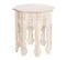 Table D'appoint En  Bois De Manguier Coloris Naturel, Blanc - Diamètre  49 X  Hauteur 35 Cm