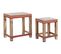 Set De 2 Tables D'appoints Carrées En Bois De Manguier Multicolore