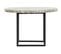 Table D'appoint Ronde En Nacre Et Fer Coloris Gris Et Noir - Diamètre 60 X Hauteur 40 Cm