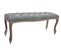 Banquette En Polyester Gris Et Bois De Sapin Naturel -  L. 112 X P. 36  X H. 48  Cm