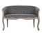 Canapé De Salon En Polyester Gris Foncé  Et Bois Naturel  - L. 107  X P.  61 X H.  71 Cm