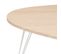 Table Basse En Bois Coloris Chêne Clair Et Métal Blanc - L.  97  X P. 65 X H.  50 Cm