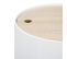 Table Basse Ronde En Mdf Coloris Blanc  - Diamètre 38,5   X Hauteur 35  Cm