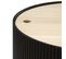 Table Basse Ronde Avec Couvercle En Bois Mdf Coloris Noir  - Diamètre 55  X Hauteur 38  Cm