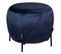 Pouf Rond , Repose-pieds En Velours Coloris Bleu Foncé - Diamètre 44 X Hauteur 64 Cm