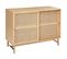 Buffet Avec 2 Portes En Mdf Coloris Beige - L. 100 X P. 40 X H. 78,5 Cm