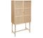 Buffet Haut Avec 2 Portes En Mdf Coloris Beige - L. 80 X P. 41,7 X H. 165,3 Cm