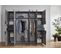 Armoire, placard  coloris Graphite et verre noir - Longueur 225  x Hauteur 208 x Profondeur 58 cm 