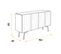 Buffet, Commode En Bois Coloris Blanc Brillant Avec Pieds En Acier - L. 150 X P. 40 X H. 85 Cm