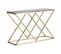 Meuble De Console, Table Console En Acier Inoxydable Et Verre - L. 120  X P. 40 X H. 78  Cm