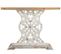 Meuble Console, Table Console En Bois Coloris Naturel, Blanc - L. 100  X P. 36 X H. 85,5 Cm