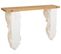 Meuble Console, Table Console En Bois Coloris Naturel , Blanc- L.  153 X P. 32,5  X H. 93 Cm