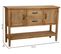 Meuble Console, Table Console En Bois Naturel Et Métal Avec 2 Portes Et 2 Tiroirs