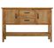 Meuble Console, Table Console En Bois Naturel Et Métal Avec 2 Portes Et 2 Tiroirs