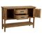 Meuble Console, Table Console En Bois Naturel Et Métal Avec 2 Portes Et 2 Tiroirs