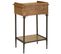 Meuble Console, Table Console En Bois Naturel  Et Métal Noir Avec 1  Tiroir