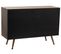 Buffet, Meuble De Rangement En Métal Coloris  Marron - L. 110  X P. 39 X H. 75 Cm