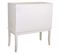 Meuble Console, Table Console En Bois Avec 2 Portes Coloris Blanc - L.  81,5 X P. 39  X H. 90 Cm