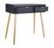 Meuble Console, Table Console En Bois Avec 2 Tiroirs Coloris Noir -  L. 82  X P. 41 X H. 78  Cm