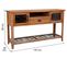 Meuble Console, Table Console Avec 2 Portes Et 1 Tiroir En Bois Coloris Naturel