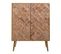 Meuble Console, Table Console En Bois Avec 2 Portes Coloris Naturel -  L. 74 X P. 36 X H. 94 Cm