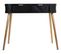 Meuble Console, Table Console En Bois Coloris Noir - L. 88 X P. 42 X H. 78 Cm