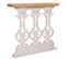 Meuble Console, Table Console En Bois Sculpté Coloris Naturel, Blanc -  L. 81  X P. 30 X H. 82 Cm