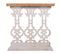 Meuble Console, Table Console En Bois Sculpté Coloris Naturel, Blanc -  L. 81  X P. 30 X H. 82 Cm