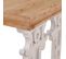 Meuble Console, Table Console En Bois Sculpté Coloris Naturel, Blanc -  L. 81  X P. 30 X H. 82 Cm