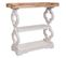 Meuble Console, Table Console En Bois Sculpté Coloris Naturel, Blanc -  L. 80  X P. 36 X H. 83 Cm