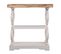 Meuble Console, Table Console En Bois Sculpté Coloris Naturel, Blanc -  L. 80  X P. 36 X H. 83 Cm