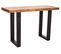 Meuble Console, Table Console En Bois Et Métal Coloris Naturel, Noir  - L. 120 X P. 45 X H. 75  Cm