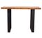 Meuble Console, Table Console En Bois Et Métal Coloris Naturel, Noir  - L. 120 X P. 45 X H. 75  Cm