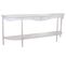 Meuble Console, Table Console Avec 1 Tiroir En Métal Coloris Blanc -  L. 195  X P. 41 X H. 82 Cm