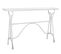 Meuble Console, Table Console En Métal Coloris Blanc - L. 122,5  X P. 33 X H. 80 Cm