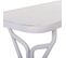 Meuble Console, Table Console En Métal Coloris Blanc - L. 122,5  X P. 33 X H. 80 Cm