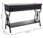 Meuble Console, Table Console Avec 3 Tiroirs En Métal Coloris Noir  - L. 122  X P. 43 X H. 81 Cm