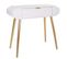 Meuble Console, Table Console En Bois Avec 1 Tiroir Coloris Blanc, Pieds Coloris Doré