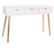 Meuble Console, Table Console En Bois Avec 3 Tiroirs Coloris Blanc - L. 120 X P. 41 X H. 78 Cm